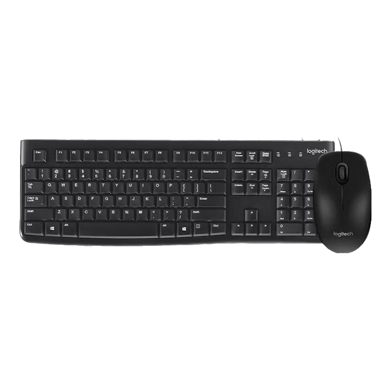 罗技（Logitech）M91P有线鼠标（M90鼠标造型） USB办公鼠标电脑笔记本家用鼠标对称 即插即用舒适企业采购 M91P+K120有线键鼠套装 91.99元