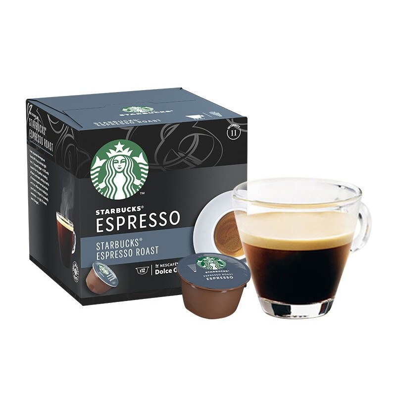 STARBUCKS 星巴克 DOLCE GUSTO&星巴克意式浓缩 胶囊黑咖啡 12颗 53元