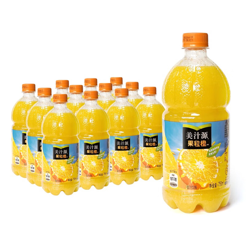 Coca-Cola 可口可乐 oca-Cola 可口可乐 美汁源 Minute Maid 果粒橙 橙汁 果汁饮料 750ml*12瓶 整箱装 66.9元