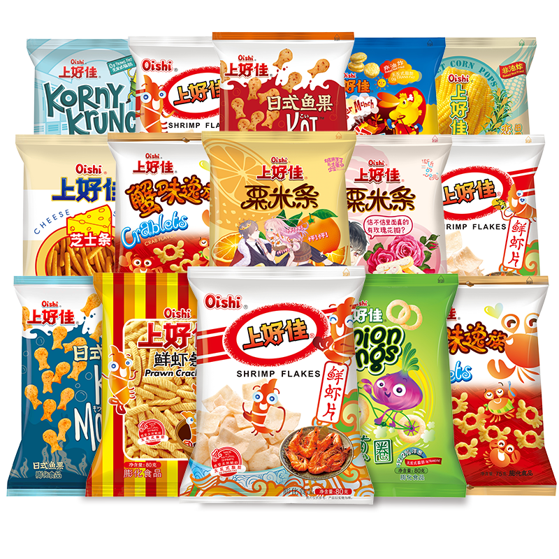 plus会员：上好佳零食薯片整箱 多口味混合20包*5g（口味随机） 8.86元
