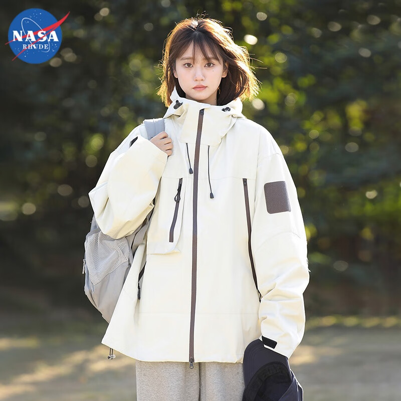 京东PLUS：NASA RHUDE 男女同款户外单层冲锋衣 J91 58.4元（双重优惠）