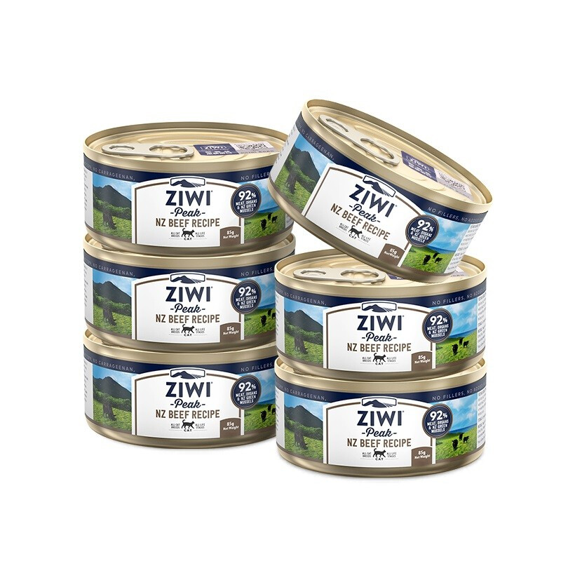 ZIWI 滋益巅峰 猫主食罐头85g*6罐牛肉味主食湿粮成猫幼猫通用新西兰原装进口 券后76.6元