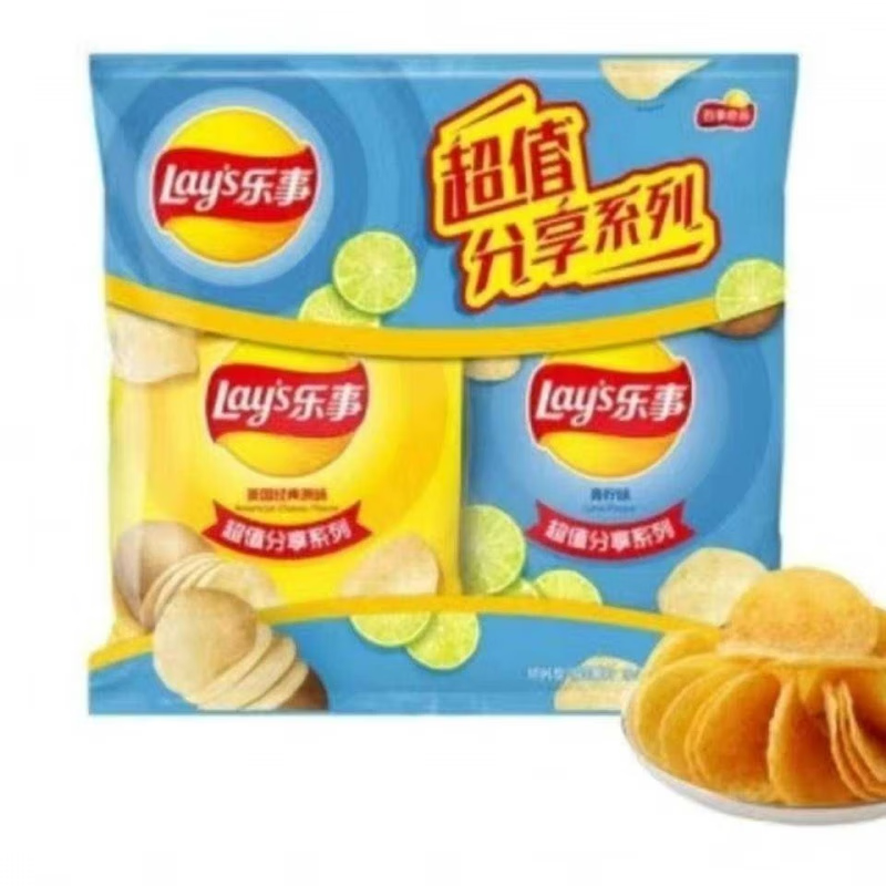 Lays 乐事 薯片148g*2 （原味+青柠味） 11.4元（2人团）