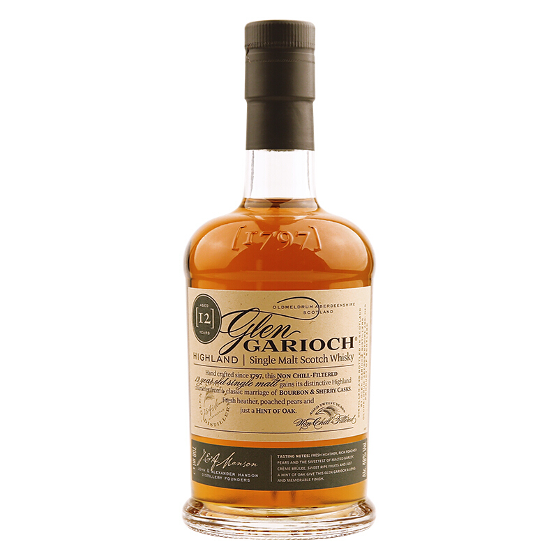 概率券：Glen Garioch 格兰盖瑞 12年 单一麦芽 苏格兰威士忌 48%vol 700ml 礼盒装 券后157.95元