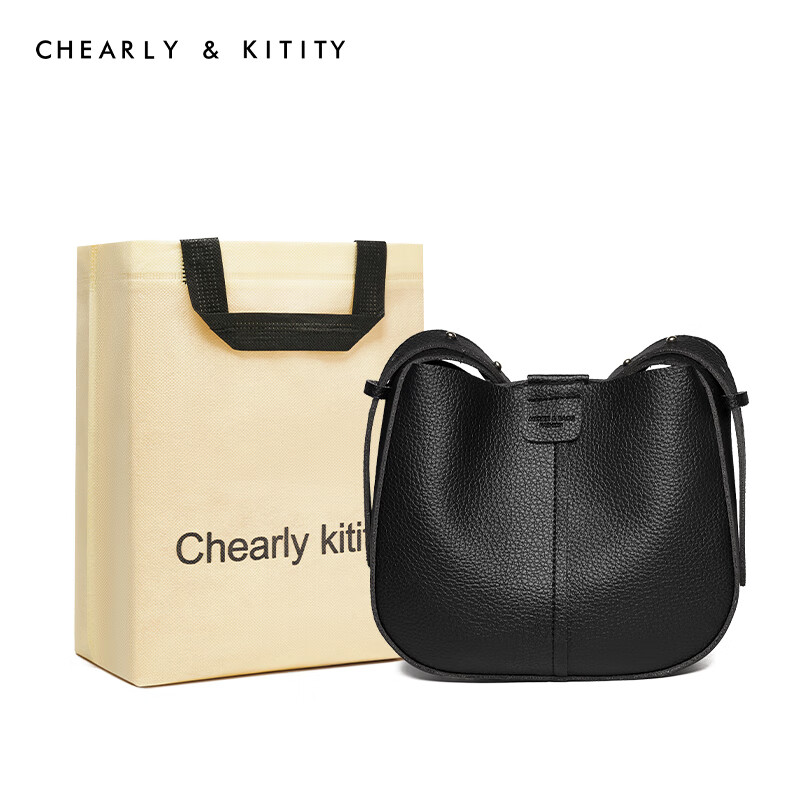 Chearly kitity 百搭单肩斜挎包七夕情人节礼物送女友 CK3000441-黑色 ￥97.51