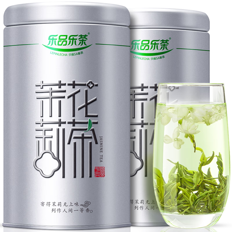 乐品乐茶茉莉花茶特级茶叶浓香型250g*4件+凑单品 102.2元（需领券，合25.55元/件）