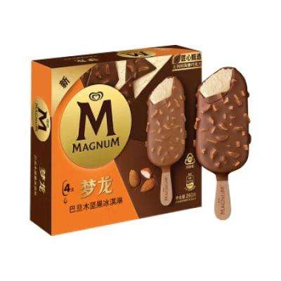 需入会、PLUS会员：MAGNUM 梦龙 和路雪 巴旦木坚果口味冰淇淋 65g*4支 雪糕 70.72元包邮（合17.68元/件，需用券）