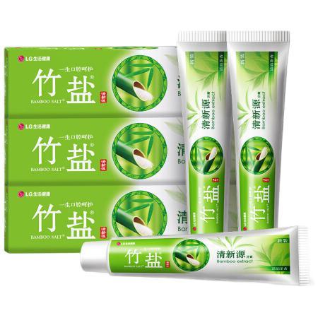 BAMBOO SALT 竹盐 清新源牙膏110g*3套装 清新口气 温和护龈茶香型 共330g 11.36元