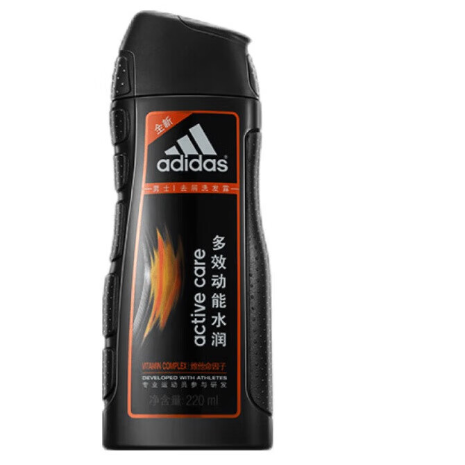 臨期品：adidas 阿迪達斯 男士多效動能水潤去屑洗發(fā)露 220ml 5.65元包郵