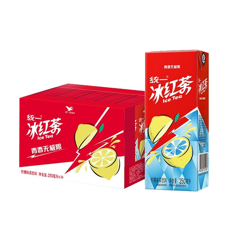 统一 冰红茶（柠檬味红茶饮料）250ml*24/箱整箱装新旧包装交替发货 20.85元（需买3件，需用券）