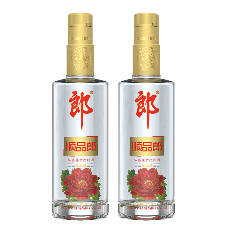 PLUS会员：LANGJIU 郎酒 金盖顺品郎 45度 浓酱兼香型 480mL*2瓶 59.12元