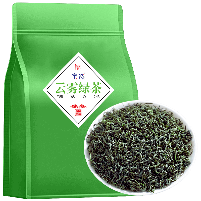 宝然绿茶 云雾绿茶福建一级250g2024年明前袋装茶叶 19.66元（需领券）