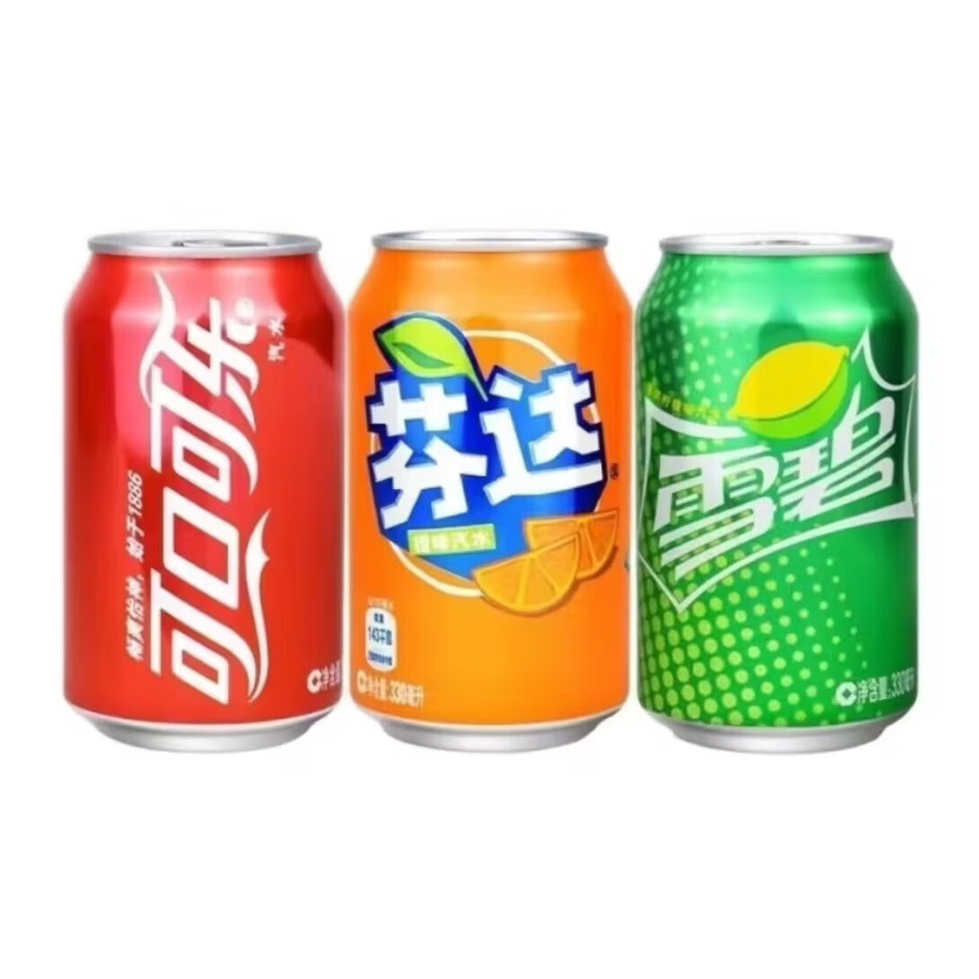 Coca-Cola 可口可乐 雪碧/芬达橙拉罐330ml(6+4+2)共12罐330ml*12 17.9元