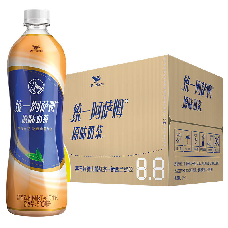 統(tǒng)一 阿薩姆奶茶 原味奶茶 500ml*15瓶 券后35.7元