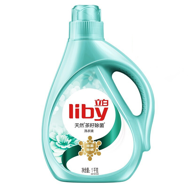 Liby 立白 天然茶籽除菌洗衣液 1kg 山茶幽香 9.9元