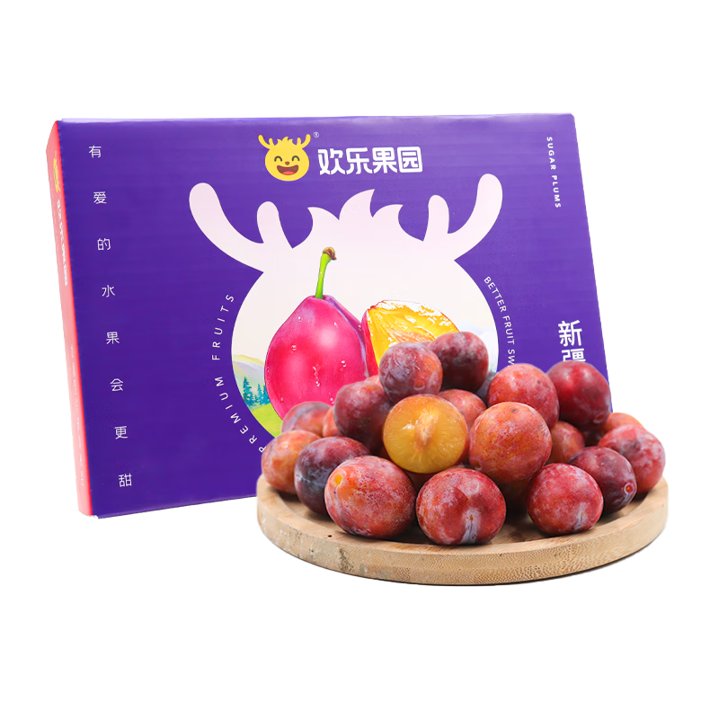 plus会员立减:欢乐果园（Joy Tree）新疆喀什西梅 1kg 单果15-22g以上 生鲜 中秋礼盒 28.41元