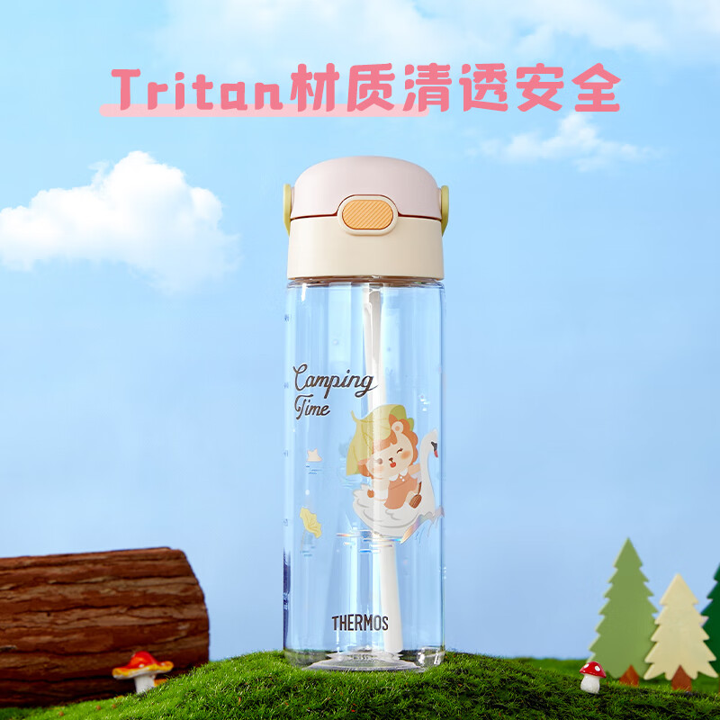 THERMOS 膳魔师 儿童tritan水杯吸管杯600ml 券后57.96元