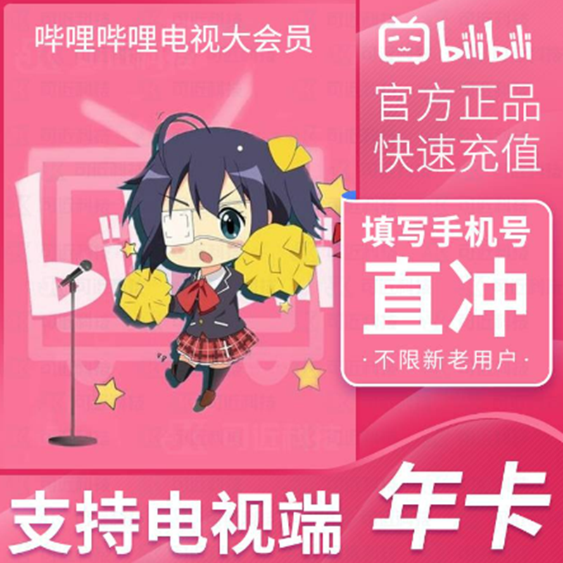 bilibili 哔哩哔哩 电视大会员12个月 138元