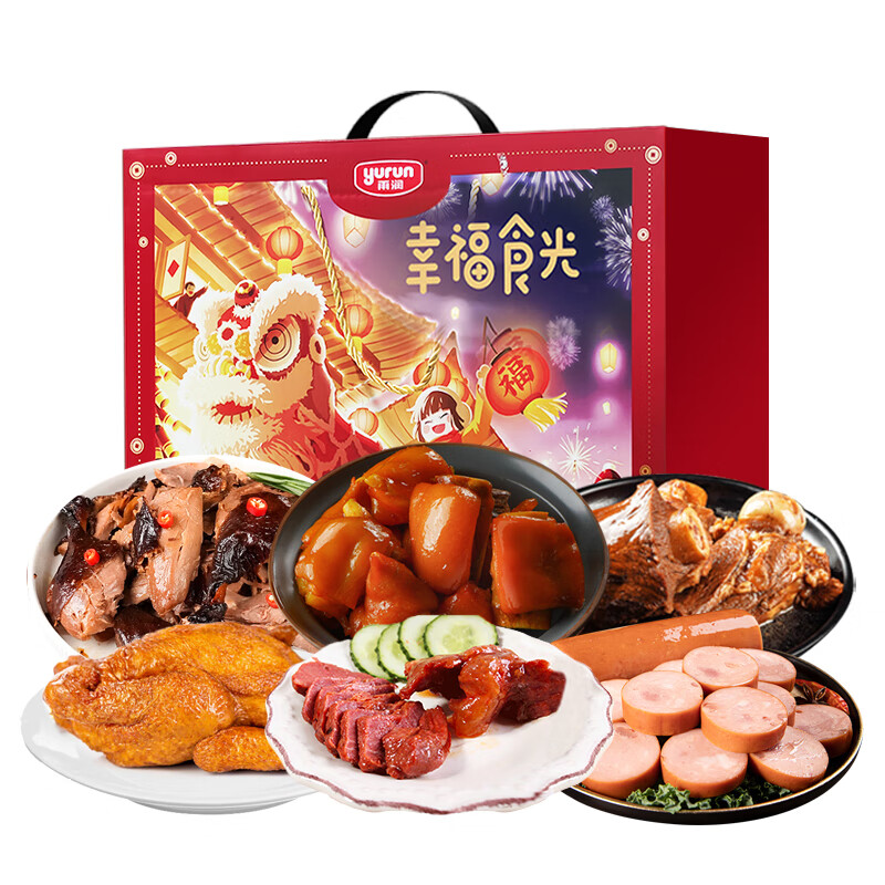 yurun 雨润 幸福食光卤味礼盒 1820g 券后87.91元