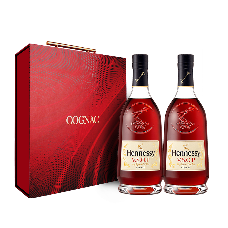 京东百亿补贴、plus会员立减:轩尼诗（Hennessy）VSOP 干邑白兰地 法国进口洋酒双支礼盒装 500ml*2 710.82元