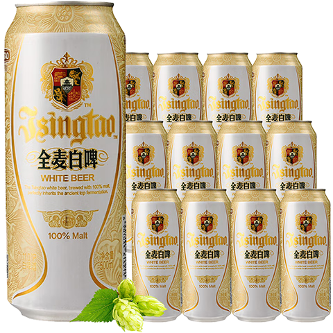 概率劵，需首购，Plus会员：青岛啤酒精酿白啤 500ml*12听 整箱装 +凑单1664啤酒500ml*12瓶 54.9元，凑52.73元（共107.63元）