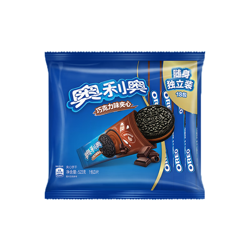 plus、需首购：奥利奥（Oreo）巧克力味夹心饼干523g 11.68元+凑单品2.1元