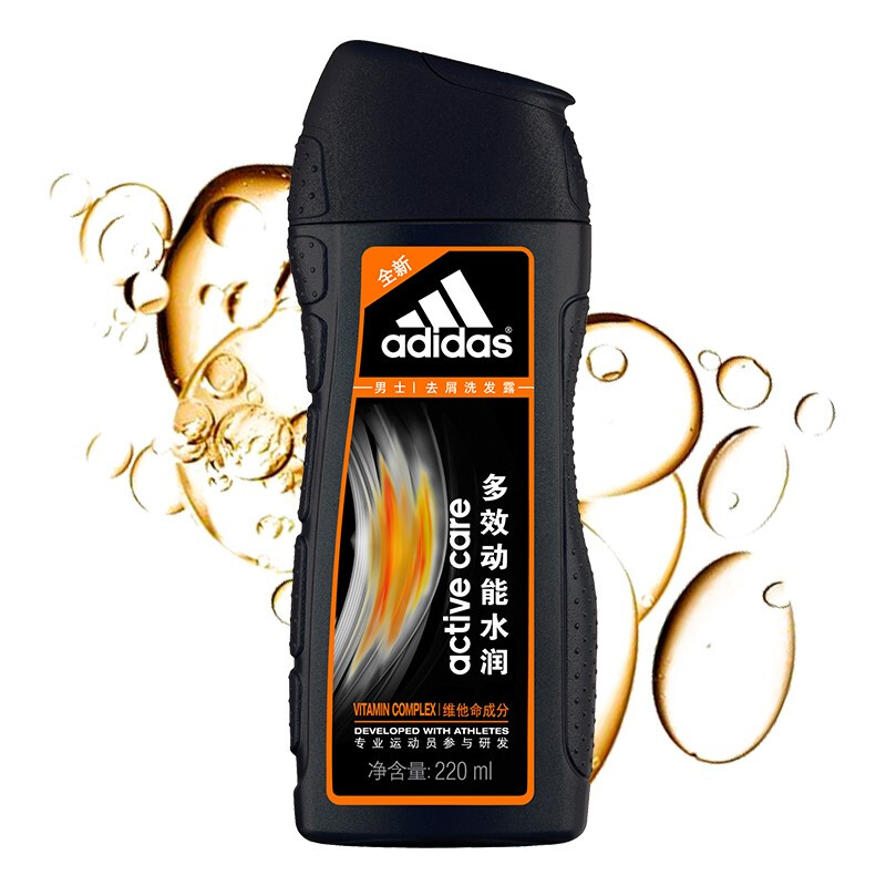 adidas 阿迪達(dá)斯 男士多效動(dòng)能水潤去屑洗發(fā)露 220ml 5.65元