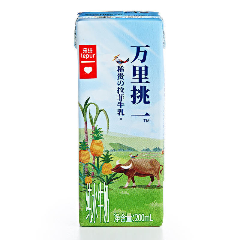 lepur 乐纯 万里挑一牛乳水牛奶4.0g蛋白减乳糖200ml*12盒 39.5元