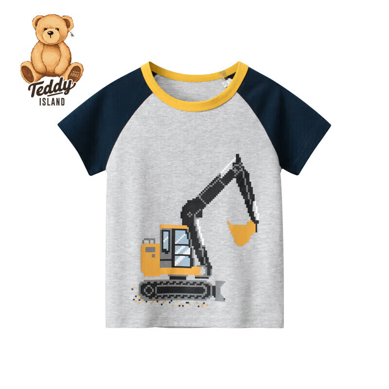 TEDDY ISLAND 泰迪爱兰 2024夏款童装新品儿童短袖T恤批男童宝宝服装男小童T恤薄款夏装 13元（需买3件，需用券）