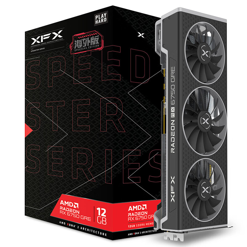 XFX 讯景 AMD RADEON RX 6750 GRE 海外版 显卡 12GB 2439元