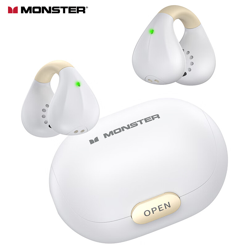 京东PLUS：MONSTER 魔声 Open Ear101 开放式耳夹式蓝牙耳机 券后45.2元