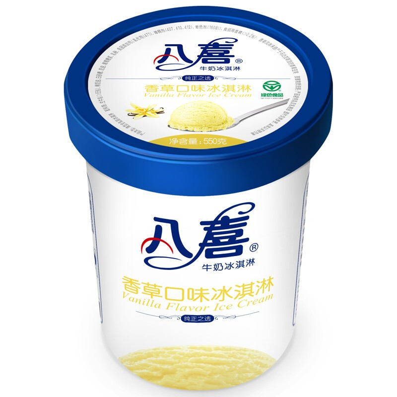 BAXY 八喜 牛奶冰淇淋 香草口味 550g 23.86元（需买4件，需用券）