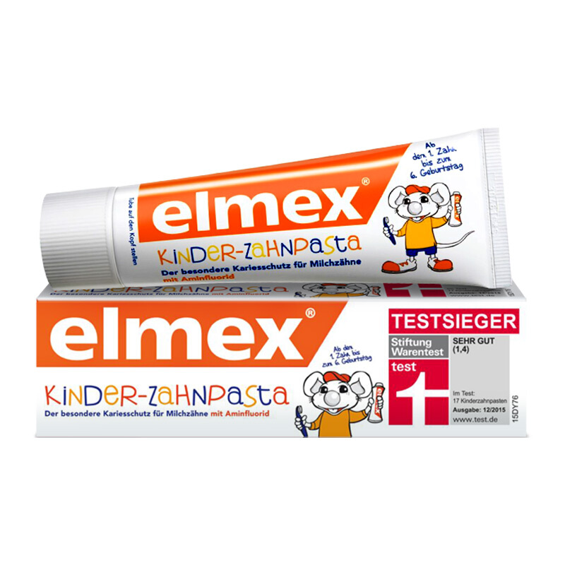 京东PLUS：Elmex 艾美适 儿童防蛀牙膏 瑞士版 薄荷香型 50ml 2-6岁 21.84元（43.67元/2件，双重优惠）