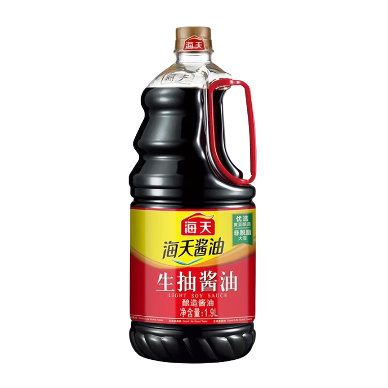 Plus会员：海天酱油 生抽酱油1.9L装 调味料 商用家用老抽 炒菜凉拌提鲜酿造酱油 生抽酱油1.9L 8.83元（需领券）