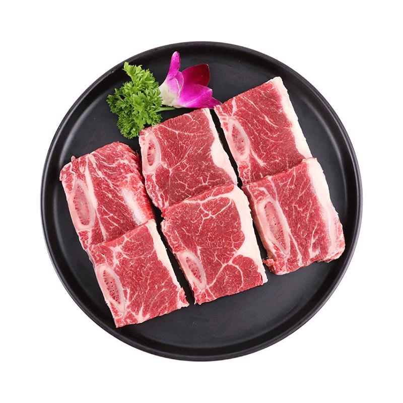 HONGLIANG 鸿亮 黑椒牛仔骨400g*5袋 静腌牛排 烧烤食材 牛肉牛排骨 半成品生鲜 128.52元