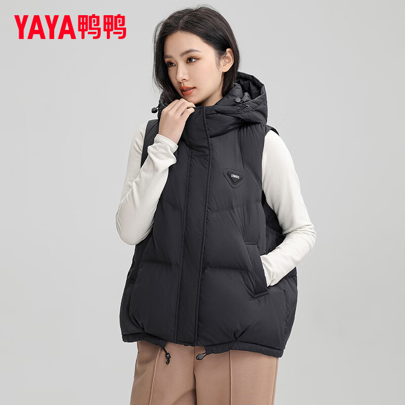 限移动端：YAYA 鸭鸭羽绒服 鸭鸭（YAYA）秋冬季羽绒马甲女外穿短款坎肩马甲外套 125元