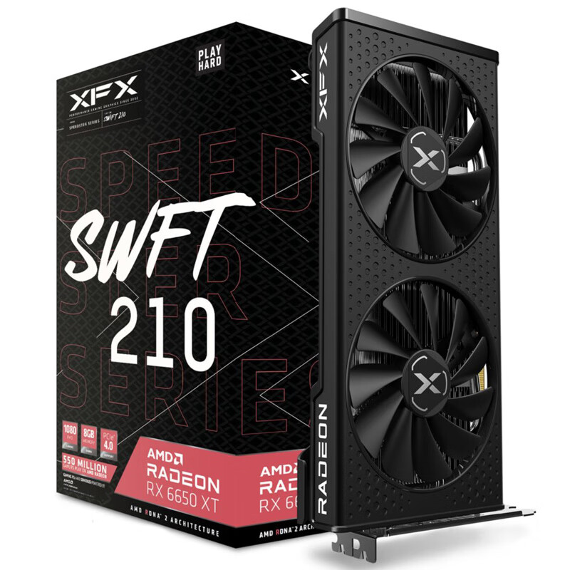 限移动端：XFX 讯景 RX 6650XT 8GB 战狼版 显卡 1598元