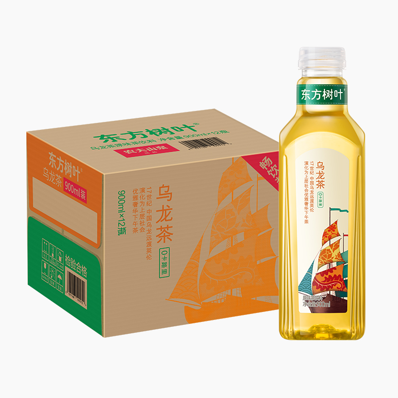 NONGFU SPRING 农夫山泉 东方树叶0糖0脂0卡无糖饮料茶饮料900ml*12瓶 大瓶装 整箱 乌龙茶 券后40元