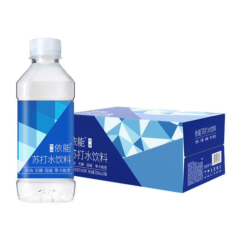 依能 锌强化 无糖无汽弱碱苏打水饮料 350ml*24瓶*2件 49.04元，折24.52元/件（需用券）