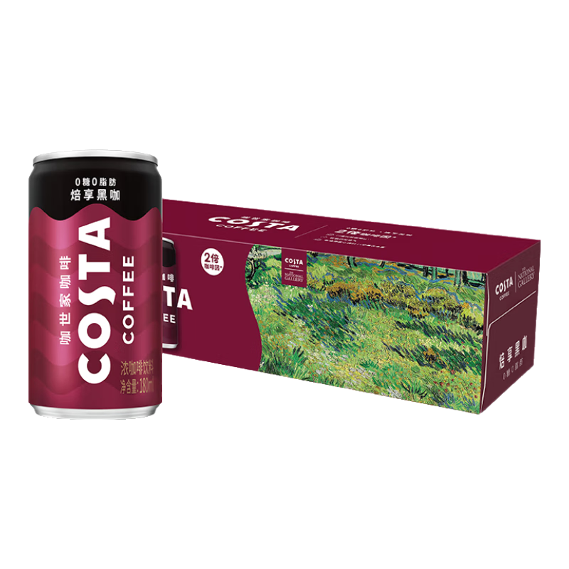 plus会员换购：可口可乐（Coca-Cola）COSTA 黑咖浓咖啡饮料 180ml*12罐 29.9元（需换购）