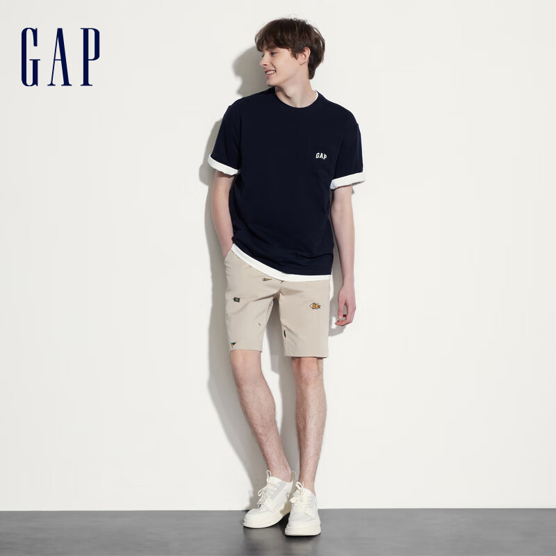 Gap 盖璞 男士短袖T恤 546493 券后69元