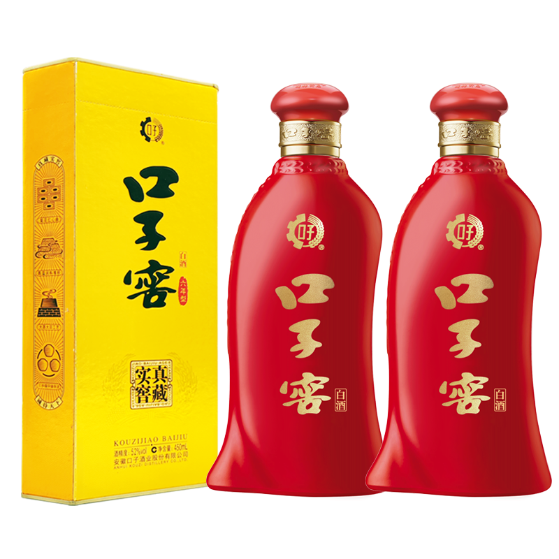 plus会员：口子窖 六年型 兼香型白酒 52度 450ml*2瓶礼盒装 送礼宴请 216.36元（需领券）