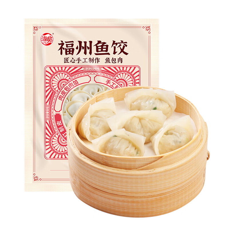 HAIXIN 海欣 手工福州鱼饺300g鱼皮饺 馅≥80%肉燕福州特色小吃速食火锅食材 7.8元（需买2件，需用券）