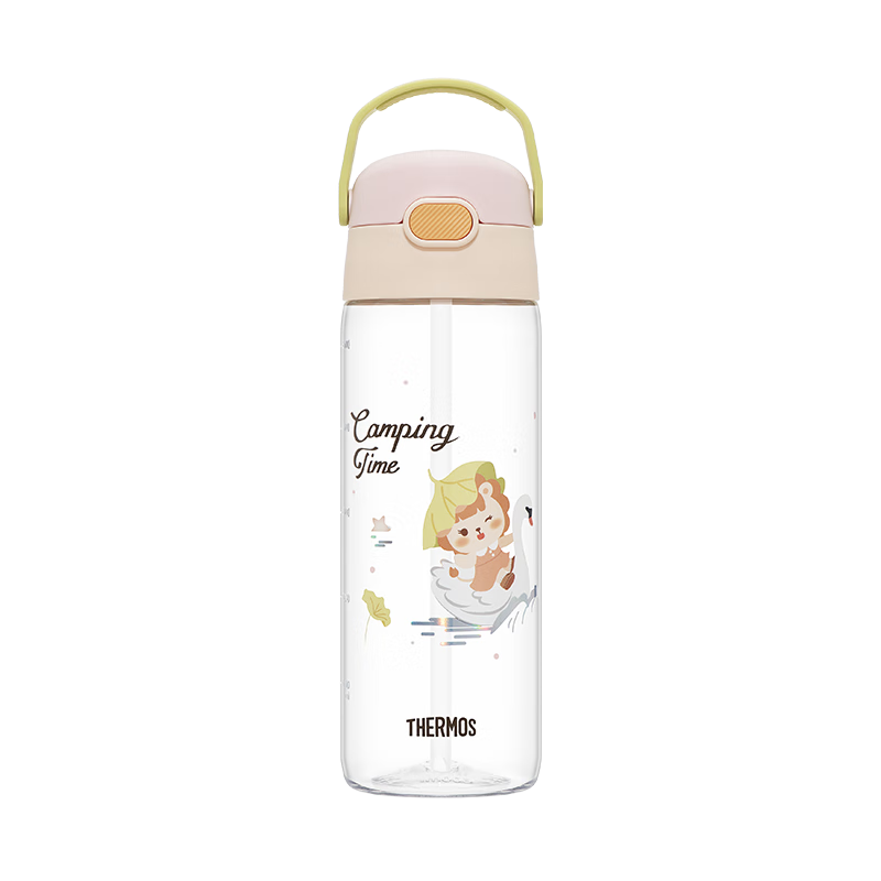 plus会员:膳魔师（THERMOS）露营水杯 粉天鹅 600ml 带提手 57.96元包邮