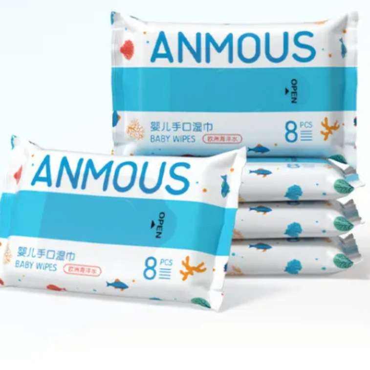 PLUS会员：安慕斯（Anmous）海洋水湿巾 8抽 5包 4.86元（需领券）