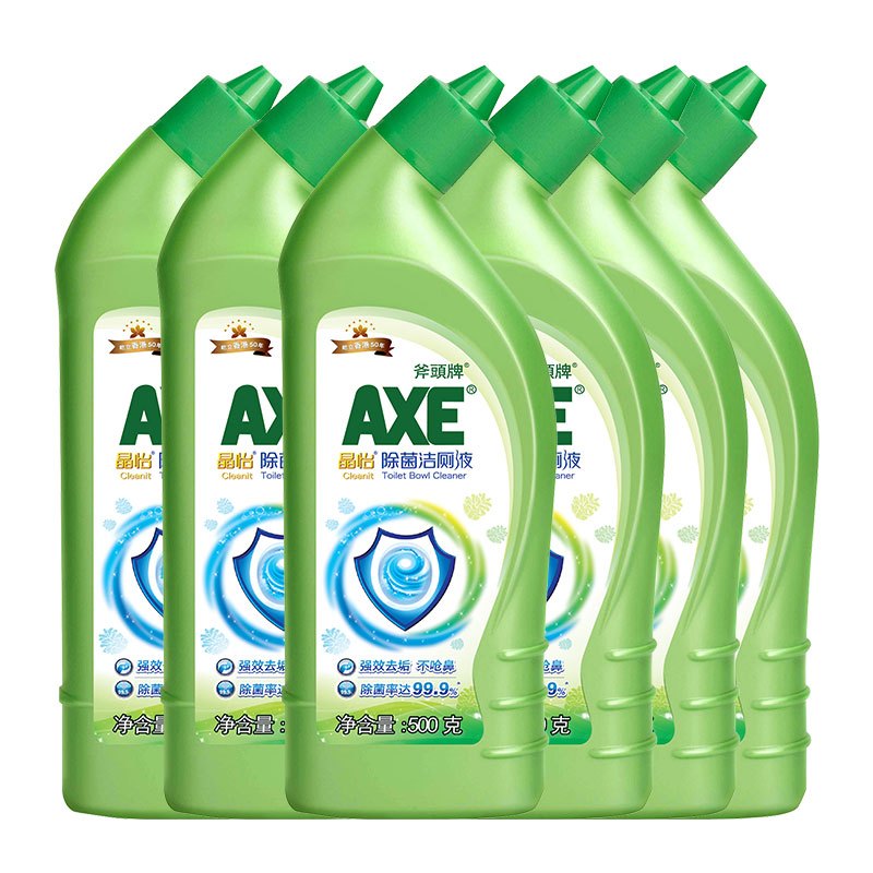 AXE 斧头 牌（AXE）晶怡除菌洁厕液500gx6瓶套装 强力除垢 杀菌99.9% 券后27.91元