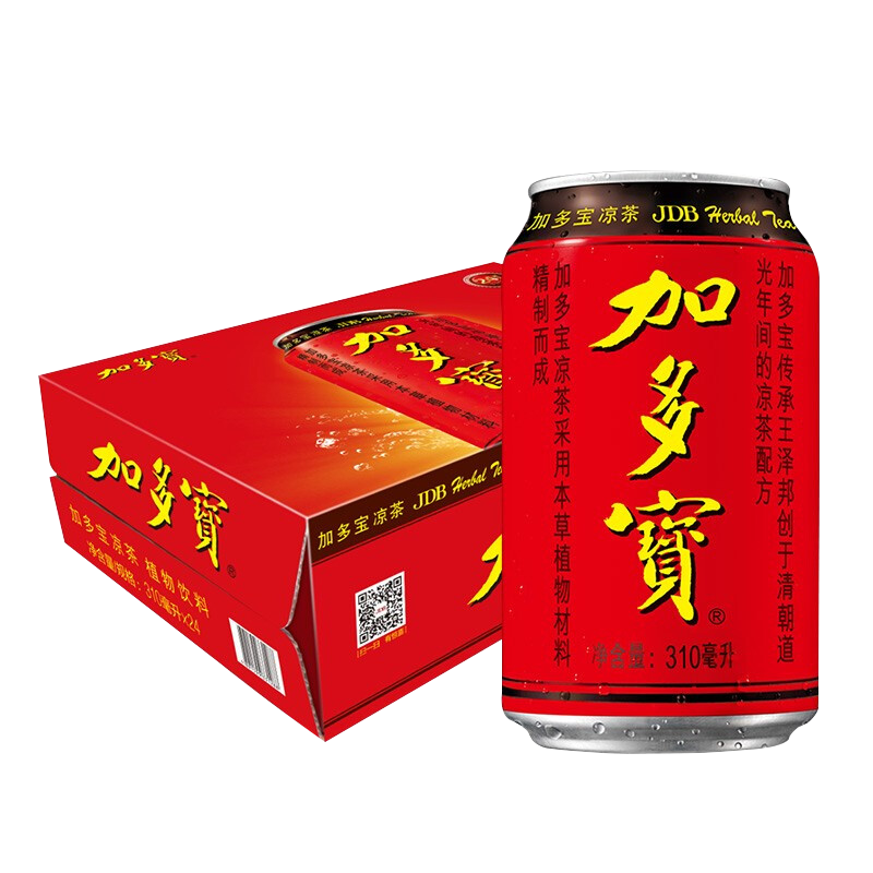 PLUS会员：JDB 加多宝 凉茶植物饮料 茶饮料 310ml*24罐 +凑单 43.41元