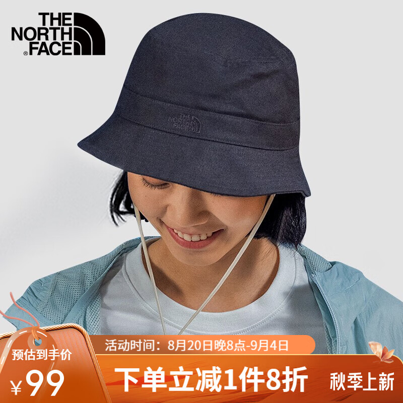 THE NORTH FACE 北面 春夏遮阳帽男女通用户外休闲遮阳渔夫帽3VWX 3VWX-0C5灰色 L/XL 98.58元