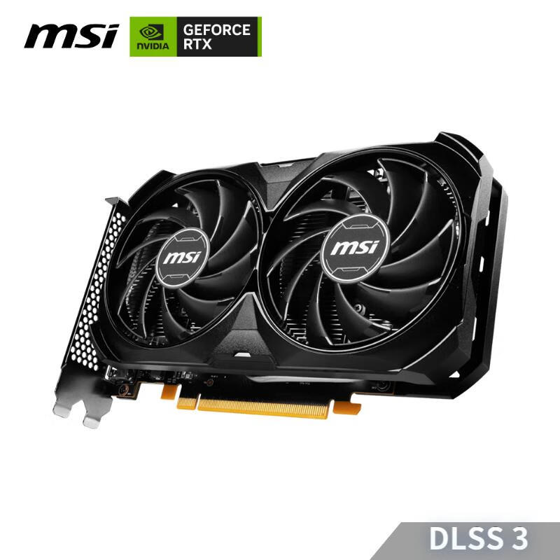 京东PLUS：MSI 微星 GeForce RTX 4060 VENTUS 万图师 2X BLACK 8G OC 显卡 2242.88元