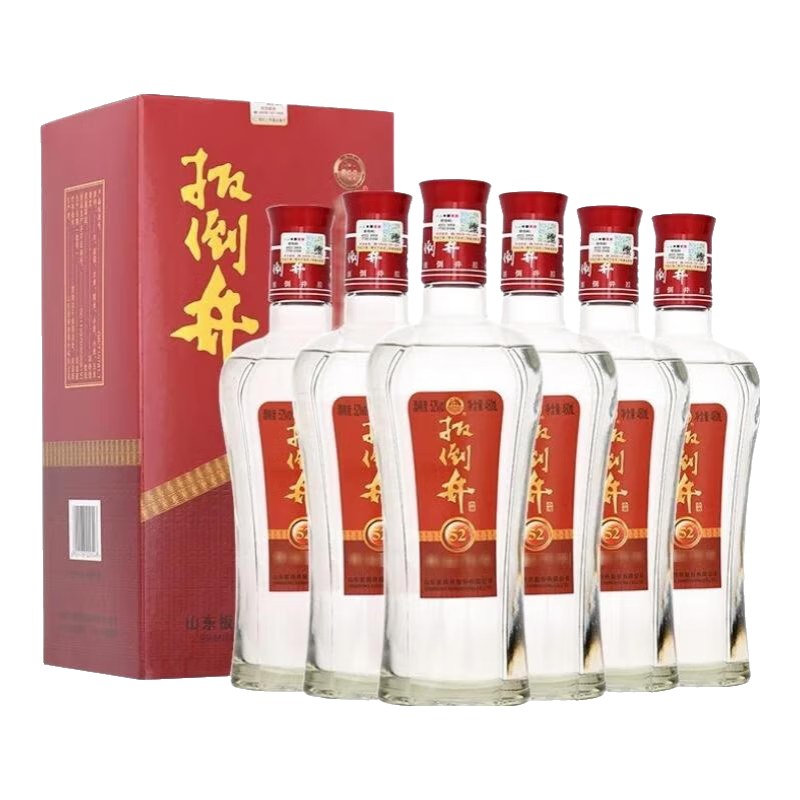 plus会员：扳倒井 纯粮酿造浓香型白酒 52度 480mL 6瓶（赠白酒500ml*4瓶） 167.51元